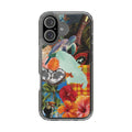 Tropical Collage Clear Phone Case — Sea Turtle & Hibiscus Island Design